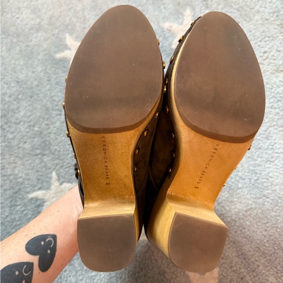 Veronica Beard Brown Suede Mules - Size 7 - Picture 3 of 5